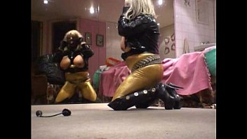 Preview 3 of Cunt Aggressive - FreshCumInGoldenZentaiRoxina050908
