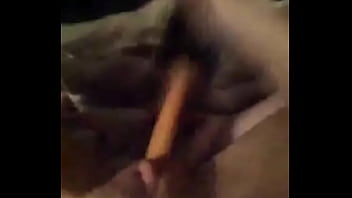 Preview 3 of Suck Gagging - Petite teen fucks herself with brush