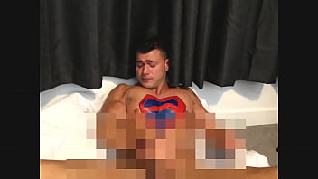 Preview 4 of Lesbian Go West - Sexy Lycra Superman Muscle Hunk Defeated To Cum