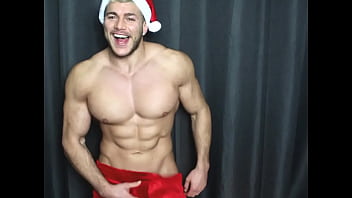 Preview 1 of Miye Kholipa Porn New - Sexy Santa Muscle Cum