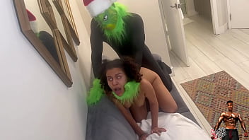 Preview 3 of 65 Yr Mom - SEXY LATINA ALIX AVERY GETS A SPECIAL XMAS GIFT FROM THE GRINCH....BBC