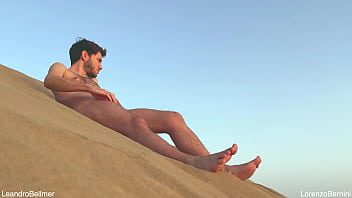 Preview 1 of Old And Unge - Gay nudist beach blowjob and almost got caught!