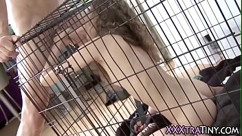 Preview 4 of 3gp Japanese Mom - Tiny caged teen fucked