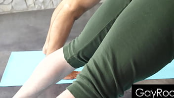 Preview 1 of Janet Mason Anal Hds - Michael Boston Spreads His Booty Hole Wide During Yoga Sesh