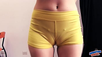 Preview 3 of Missionarymiss - Huge Cameltoe Teen Has Huge Natural Breasts! Amazing Body!