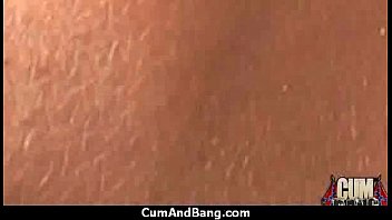 Preview 4 of Jacked Shower - Ebony Entertains a Group of Whites 17