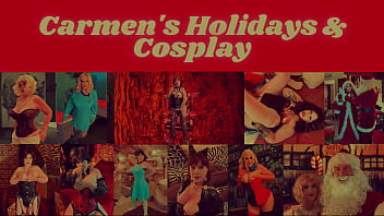 Preview 1 of Amateur Rape Videos - Granny Carmen&#039_s Christmas in July Stick &amp_ Dick Orgasms