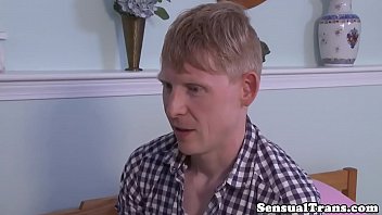 Preview 1 of Porn Blow J - Bigtitted redhead tgirl assfucked