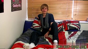 Preview 1 of Xxx Inde Shoe - Tan gay twink emo first time Brent Daley is a adorable ash-blonde emo