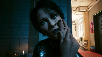 Preview 1 of Xxxhotmom Sok Fasi Son - Goth FemV - Laguna Bend Sex Scene (Cyberpunk 2077 In-game Ultra Settings)