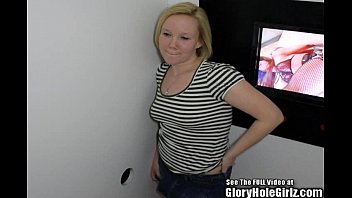 Preview 1 of Kajal Bf Video Hindi - Perky blonde Carol getting a face full of cum in the glory hole