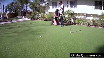 Preview 2 of Women Mestraring Periods - Cheating Latina Gabby Quinteros Caught Fucking Lawn Guy!
