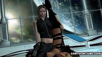 Preview 2 of Pumping Roomm - Foxy 3D cartoon lesbian vixen gets licked and scissored