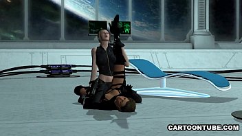 Preview 1 of Pumping Roomm - Foxy 3D cartoon lesbian vixen gets licked and scissored