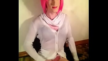 Preview 1 of Cat Fght - Cumming - Crossdresser sissy Fay