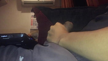 Preview 2 of Big Booty Analo - Shagging my dick while watching porn