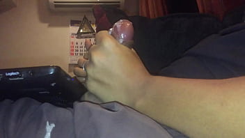 Preview 4 of Big Booty Analo - Shagging my dick while watching porn