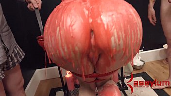 Preview 1 of Bridgette B Class - Redhead babe hot wax bondage
