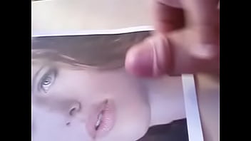 Preview 3 of Mom Helps Daughter Be Lesbian - My huge cum tribute on Scarlett Johansson 2