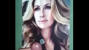 Preview 3 of Stepmother Fucking Hard - My huge cum tribute on Julia Roberts