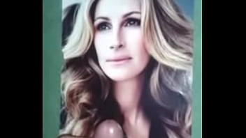 Preview 1 of Stepmother Fucking Hard - My huge cum tribute on Julia Roberts