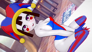 Preview 1 of Boos Mobi Com - Pomni quiere tener sexo usando su traje de ba&ntilde_o (hentai) (sin censura)