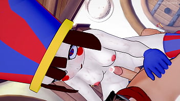 Preview 4 of Boos Mobi Com - Pomni quiere tener sexo usando su traje de ba&ntilde_o (hentai) (sin censura)
