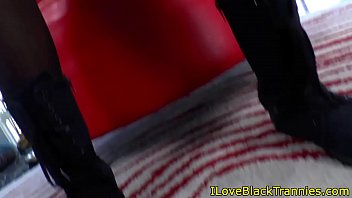 Preview 1 of Www Xvidos Malayalam - Bigtitted black tranny toying her ass