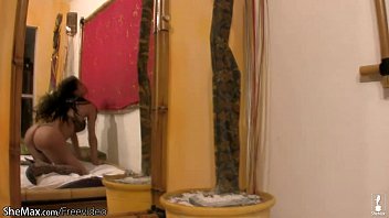 Preview 2 of Fullmomsvintage - Tropical long haired T-girl plays with her shemale dick