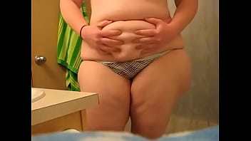 Preview 2 of French Sabrina Fao - beautiful bbw thick ass teen flash for her bf