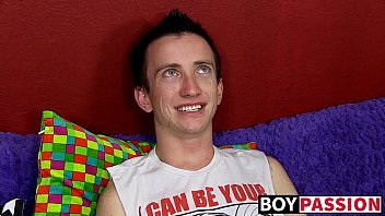 Preview 1 of Desk Play - Sweet and versatile Skyler Evans tries a dildo in his ass
