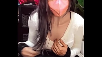 Preview 1 of Docktor Sex With - 【個撮】マスク美女の女装が配信しながらオナニーする動画