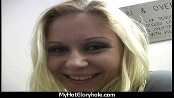 Preview 1 of Brazilian Big Tires Mom - Ebony Hottie Milking Cocks in the Gloryhole 5