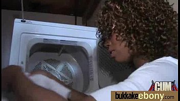 Preview 1 of Seachmy Couzen Teen - Busty black babe bubble bath group cocksuck 6