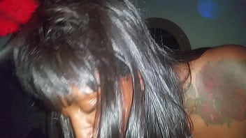 Preview 2 of Russian Girl Fuck Black - Ebony Hood chick eating dick