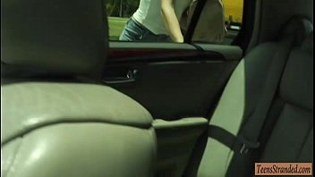 Preview 1 of Transparent No Bra Tube - Tight teen Kirsten Lee convinced to get banged in the car