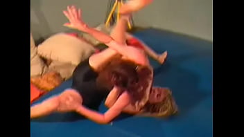 Preview 2 of 5 Year Boh - Nerd girls get hot and sweaty so they fight naked