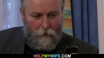 Preview 1 of Beast Boys - Lovely blonde wife cucks old hubby