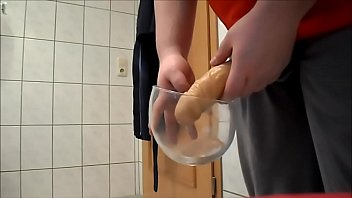 Preview 2 of Beawtiful Pussy - Slave with fake cock pissing