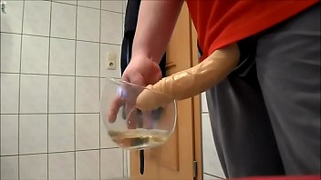 Preview 3 of Beawtiful Pussy - Slave with fake cock pissing