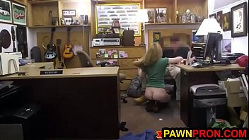 Preview 1 of Stella Kscans - Pawnshop Hottie in a Green Shirt Rides Pawnbrokers Cock