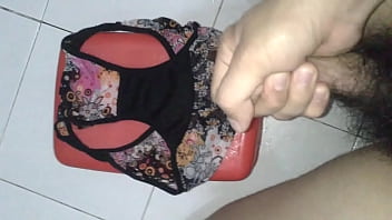 Preview 2 of Nyeppobg - cumshot on sexy pantiy