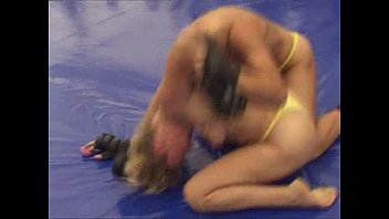 Preview 2 of Squashing Heel - Topless women fight