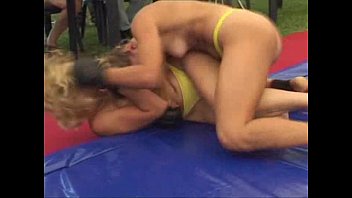Preview 3 of Squashing Heel - Topless women fight