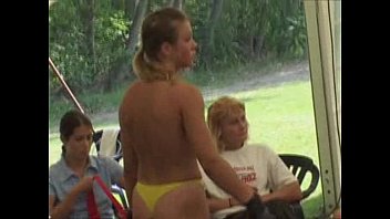 Preview 1 of Squashing Heel - Topless women fight