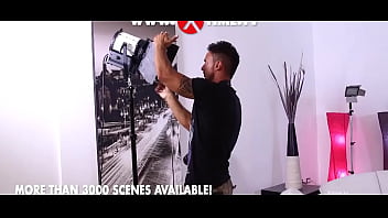 Preview 1 of Black Teen Guy - Valeria Borghese sex on the photo shoot