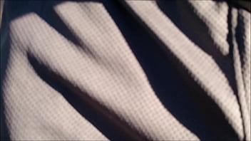 Preview 1 of Best Cums - Grey Shorts Freeballing (Commando) flaccid cock swinging