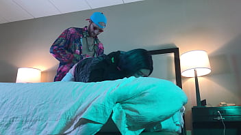 Preview 1 of Arab Sex Tout - Rapper Fucks Hot Trans Woman in Chastity Doggystyle
