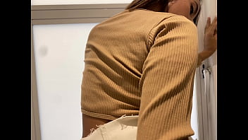 Preview 3 of Lokal Sxx Bf - Fucking in the bathroom of the mall with a subscriber to my SHEER channel. We walk outdoors and then he fucks me in the public bathroom. Would you like to meet me and fuck me?
