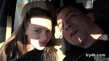 Preview 2 of Playboy Hot Lips Hot Legs 2 - Natural sweetie gives a blowjob in pov and gets slim slit fucked